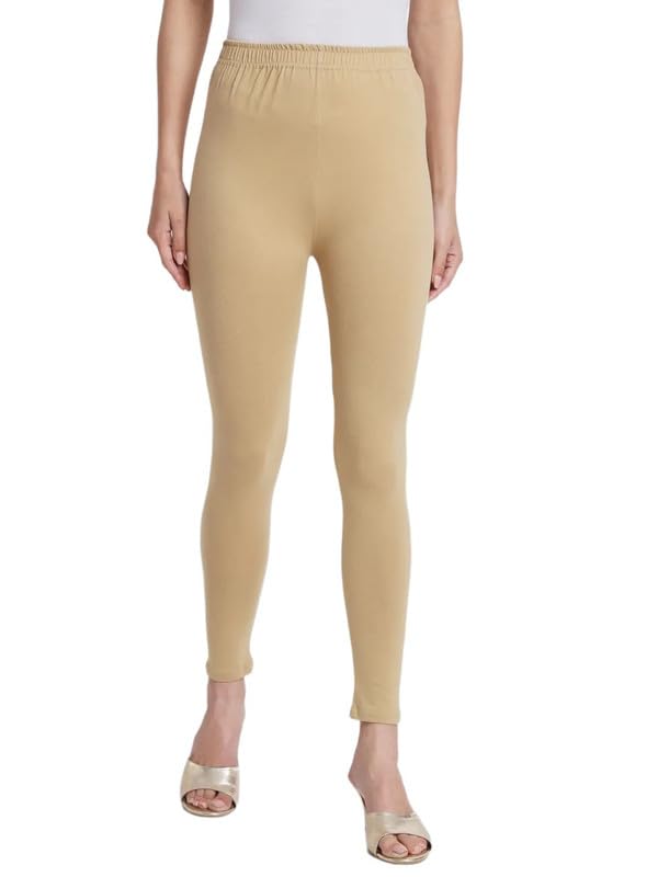 Thread Plus Ankle Length Super Stretchable Solid Cotton Leggings for Women