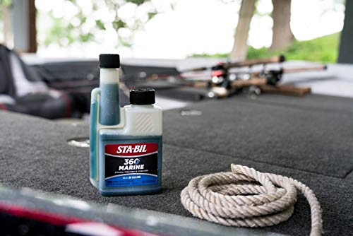 Image of STA-BIL 360 22239-12PK Marine with Vapor Technology, 8 oz. (Pack of 12) | Fuel system and injector cleaner for boats, watercraft that removes water, helps protect against corrosion and ethanol damage