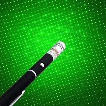 Image of J.M Party & Fun Green Laser Pointer Pen - Long Range High Visibility Laser Beam with Pocket Clip, Anti-Slip Grip & Push Button for Presentation, Teaching & Astronomy (Battery Not Included)