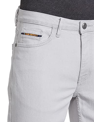 Image of The Indian Garage Co Men Slim Fit Solid Mid-Rise Stretchable Jeans