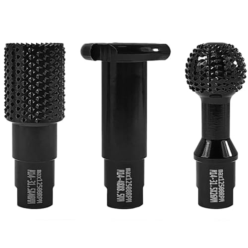 Juego de 3 fresas esféricas para tallado de madera, disco de fresado/disco de rectificado para amoladoras angulares, 115/125 mm, accesorio para amoladora angular M14