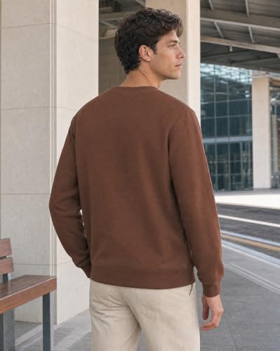 Image of Nobero Sweatshirts for Man Stylish | 280 GSM Rich Cotton Fleece Solid Regular Fit Full Sleeve Sweatshirt for Men | Stylish Casual Wear Winter Crew Neck Sweatshirt for Men