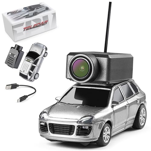 HI-REEKE FPV RC Car, 1/64 Mini Remote Control Drift Car with HD Camera for Adult-Silver