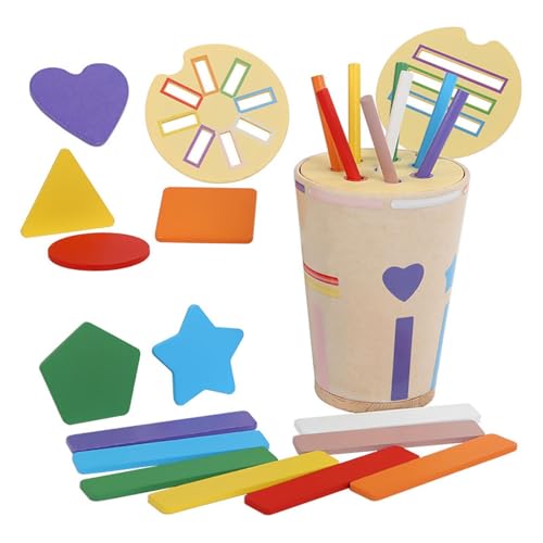 Perfeclan Caja de clasificación de Formas y Colores, Juguetes sensoriales, Habilidad práctica, reconocimiento de Colores, Juguete de Aprendizaje temprano,