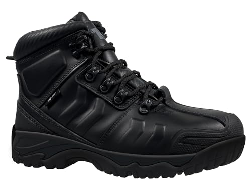 Mens Work Boots Steel Toe, Durable Waterproof Construction Boot for Men, Thicker Full Grain Leather, Superior Oil/Slip Resistant, Puncture Proof, ASTM F2413 Safety EH 18KV Insulated
