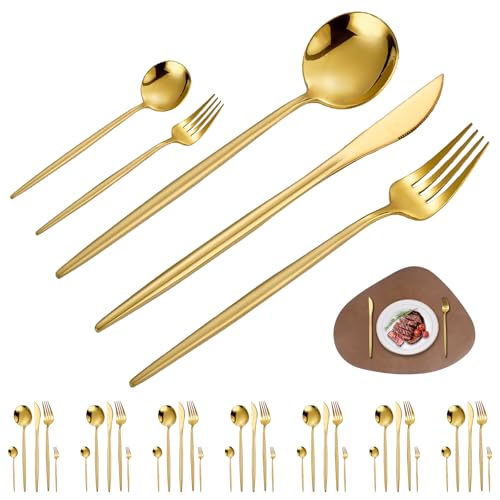 Opiniones y reviews de Cuberterías combinadas comprados en linea. 49 KIROGILY Cubiertos de Acero Inoxidable, 40 Piezas Juego de Cubiertos para 8 Personas, Set de Cubiertos Incluye Cucharas Cuchillo Carne Tenedores, para Hogar Fiestas y Camping,...