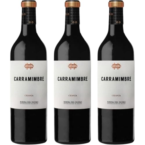 Carramimbre Crianza, vino tinto español con uva Tempranillo, ideal para quienes buscan intensidad, elegancia y equilibrio en una copa de crianza bien estructurada.| 3 botellas
