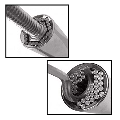 Soquete Universal Com Catraca 7mm Até 19mm Compatível Com Parafusadeira 3/8 Adaptador Pitão Gancho L