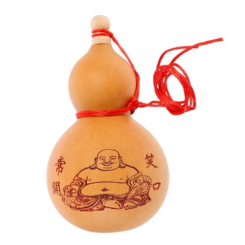 Pendentif gourde Feng Shui en calebasse naturelle artisanale