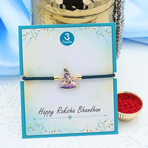 Rakhi | Cute Divine Design Rakhi for Raksha Bandhan - Includes Roli and Chawal | Cute Rakhi set | Divine Rakhi | Adjustable Rakhi Bracelet3