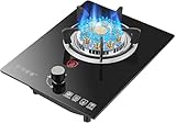 Gas Cooker 32cm Built-in 1 BurnerGas Hob Table-Top Cooking Thermocouple Flameout Protection/Pulse Electronic Ignition Compatible With All Cookware [Energy Class A](LPG)