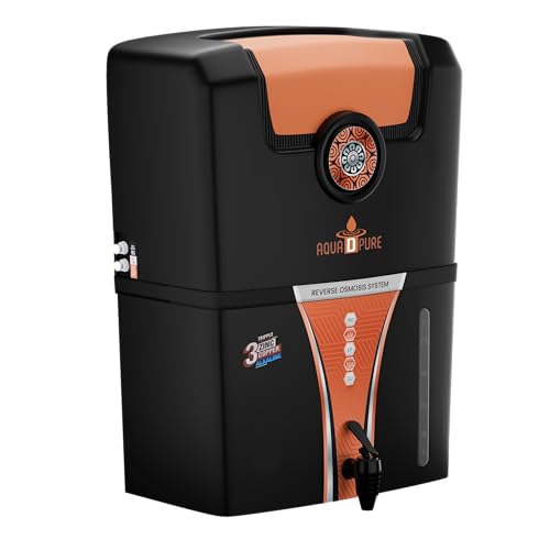 AQUA D PURE Zinc Copper Alkaline Filter, RO Water Purifier with 10 Stage Purification Filtration, UV, UF, TDS Adjuster and 12 Liter Large Storage Tank