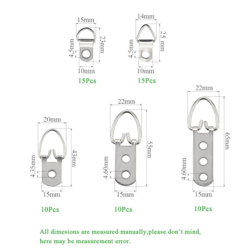 Image of Generic Picture Hangers,Heavy Assorted Picture Hangers Kit with Screws,Assortment Kit,Home Creative Picture Hanging Hardware