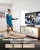 ULTIMEA 2.1 Ch Soundbar Per TV, Subwoofer Integrato, All-In-One Per PC E Giochi. App Controllo, 132W Potenza Picco, Bluetooth 5.4, OPT/AUX Ingressi, Montaggio A Parete, Poseidon M20 Pro