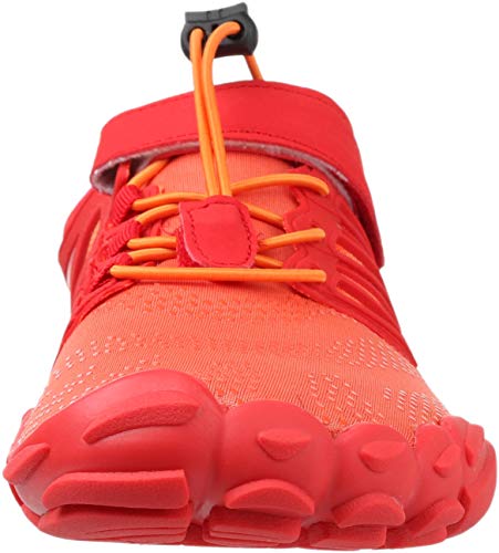 Whitin Men's Trail Running Shoes Minimalist Barefoot 5 Five Fingers Wide Width Toe Box Size 11 Gym Workout Fitness Low Zero Drop Male Sneakers Treadmill Free Athletic Ultra Orange Red 44 #TOP2