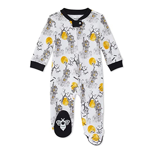 Image of Burt's Bees Baby Boys' Sleep and Play Pjs, 100% Organic Cotton One-piece Zip Front Romper Jumpsuit Pajamas
