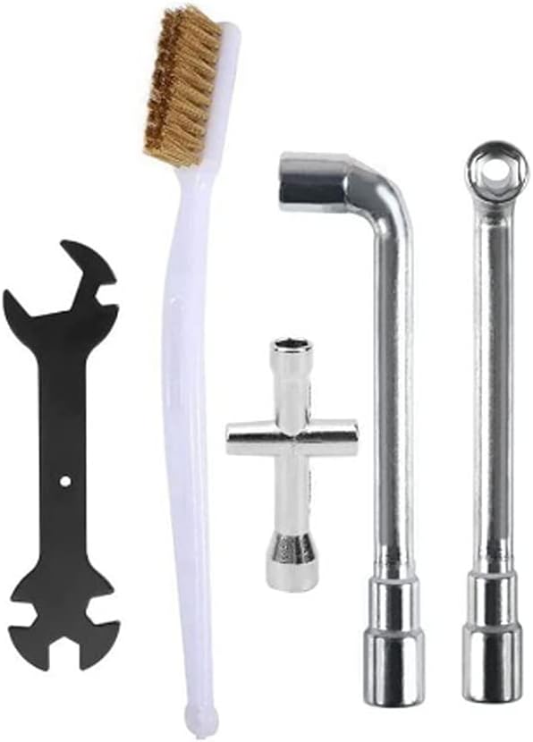 Tesseract 3D Printer Cleaning Tool Set (MK8 MK10 Wrench + Mini Cross Socket + Nozzle Brush + 6mm 7mm L Spanner)