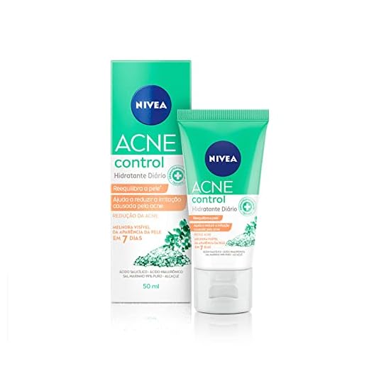 NIVEA Hidratante Facial Acne Control - Ajuda a combater 99% das bactérias causadoras da acne, controla a oleosidade, proporciona efeito matte, remove células mortas, reduz a vermelhidão e promove sensação de pele hidratada - 50g