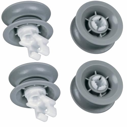 BUNNY BUGGS (2026) 611666 Dishwasher Upper Rack Roller Fit for Bosch Repleace dishrack roller 00611666 PS8727423 00165313 165313 AH3477770 EA3477770 AP4355370 PS3477770, 4Pcs - WHEEL KIT