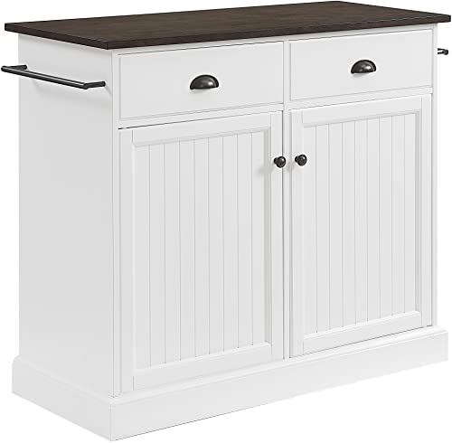 Crosley Furniture Shoreline Kitchen Island, Microwave Stand, Coff...