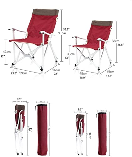 Silla de camping resistente, sillón plegable portátil de aluminio con marco de acero para uso en interiores y exteriores, diseño ligero y plegable