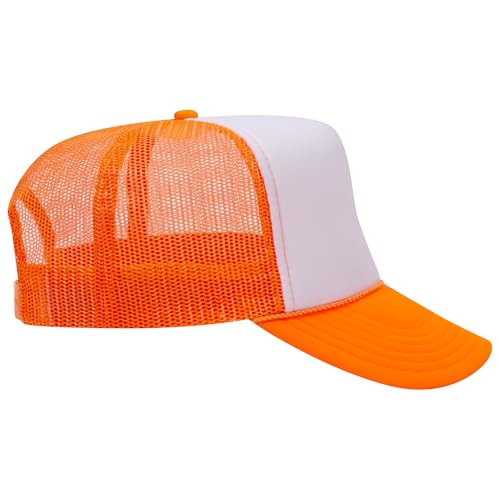 Image of OTTO Polyester Foam Front 5 Panel High Crown Mesh Back Trucker Hats in 97, Bulk, Wholesale