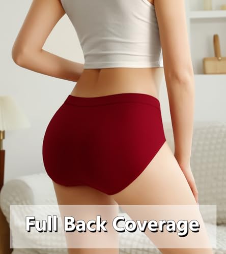 OLIKEME Women's Underwear Wicking Stretch Hipster Panties for Women Breathable Full Coverage No Show Underwear 6 Pack3