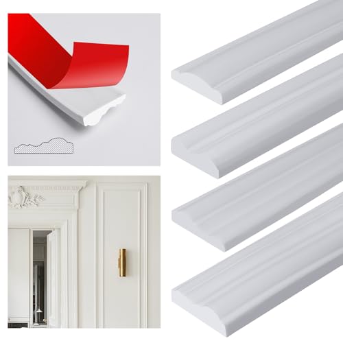 Peel and Stick Panels Molding Trim, Self-Adhesive Wall Paneling Strip,