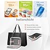 MATEIN Laptoptasche Damen mit Isolierted Lunch-Fach, Laptop Handtasche 15.6 Zoll, Arbeitstasche Damen Groß, Aktentasche Wasserdicht, Shopper Tasche Leder, Schultertasche für Business, Schule, Schwarz #2