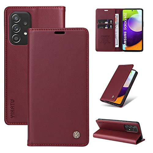 Capa Carteira Flip para Samsung Galaxy A52/ A52S 5G Capinha de Couro com Suporte de Cartão Suporte M