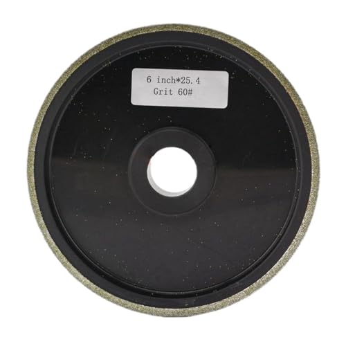 Diamond Lapidary Jewelry Grinding Wheel 6'' Dia X 1'' Width, 150mm Grinding Disc for Sharpening High Speed Steel Woodturning Tools(400)