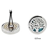 Größe: 6 mm*30 mm calistouk Auto Lufterfrischer Diffuser Clip Parfüm Clip Air Vent Edelstahl Öl Diffusor Weihnachten Geschenk 02 Baum