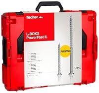 fischer L-Boxx PowerFast II, 1.801-teiliges Schraubeneset, Spanplattenschrauben mit Senkkopf, Innenstern TX, Voll- und Teilgewinde, für eine schnelle und flexible Verarbeitung, inkl. ProfiBit Set – Ansicht 2