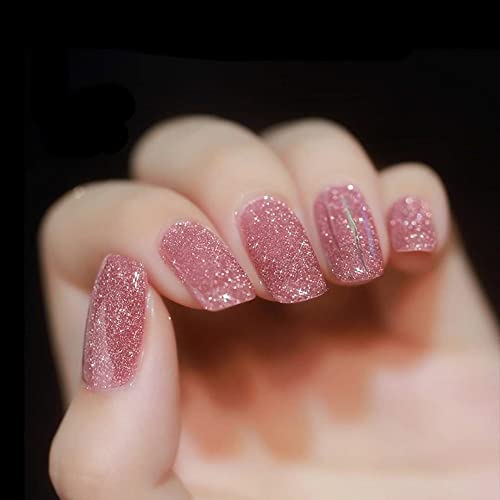 Veronni Pink Glitter Gel Nail Polish Reflective Shimmer Nail Polish Diamond Nail Gel Soak Off Led Lamp Gel Beginners Manicure Salon Diy For Nail Art（03） #TOP2