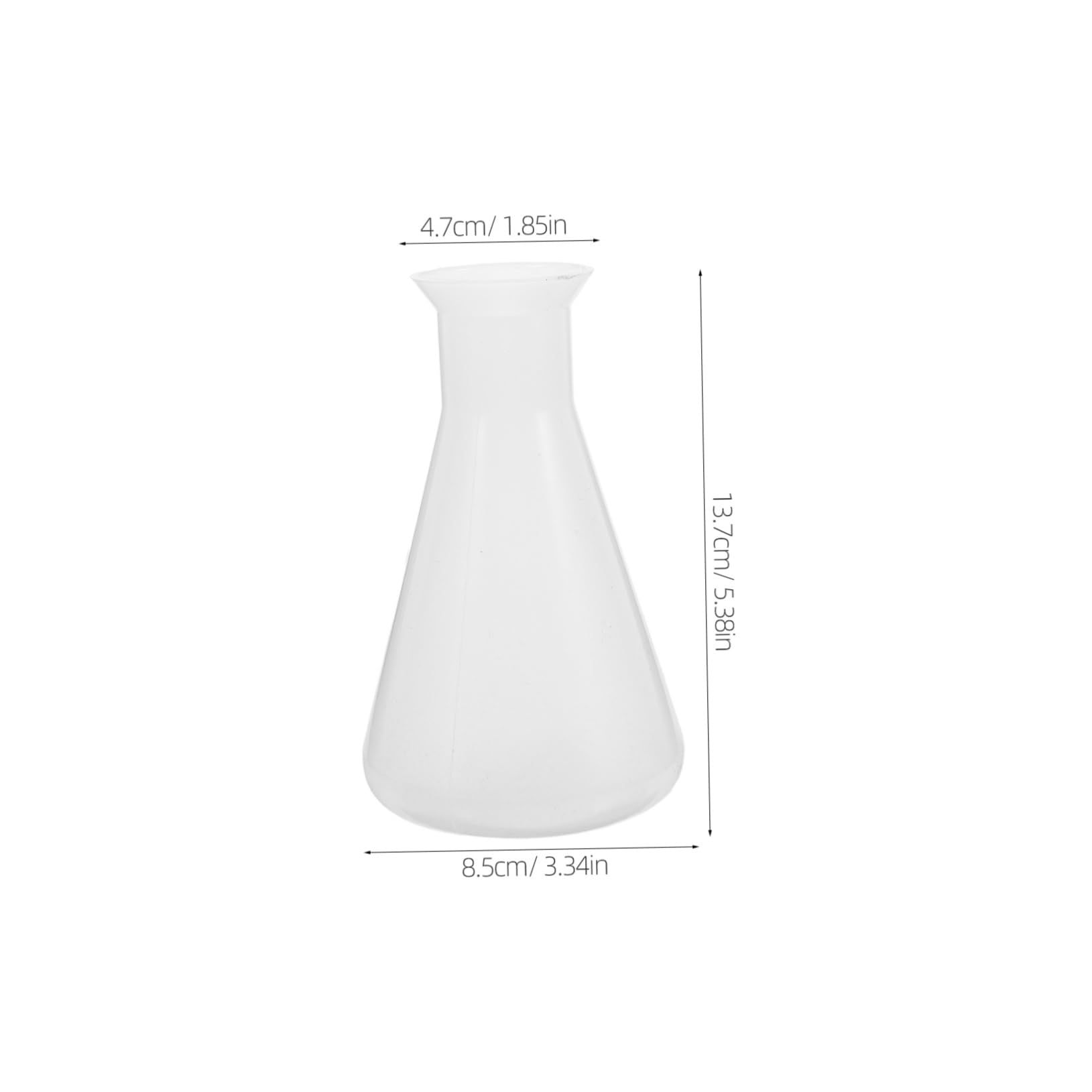 PRETYZOOM 2pcs Laboratory Flask Wide with Supply Beaker Large Mouth Science Cylinder Clear Product Big Shaped Party Conical Chemistry Flask Plastic White