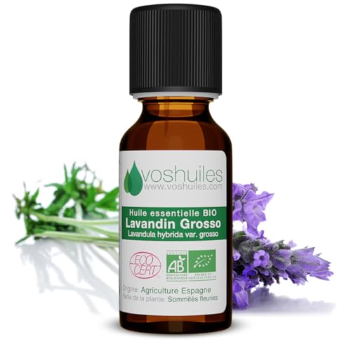 VOSHUILES - Huile Essentielle Mandarine Verte - Parfum Fruité Frais - Aide à la Concentration et au Calme - 100% Pure, Naturelle et Chémotypée - 5ml