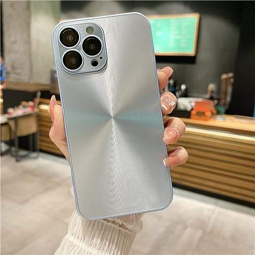 Étui de luxe pour iPhone 14 Pro Max avec lignes de CD et protection d'objectif silicone carré