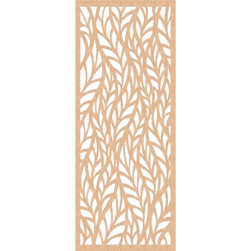 Image of Ortonville Decorative Pierced Fretwork Wood Wall Panels, 31 3 /8 inchW x 79 3 /8 inchH x 1 /4 inchT, Hickory