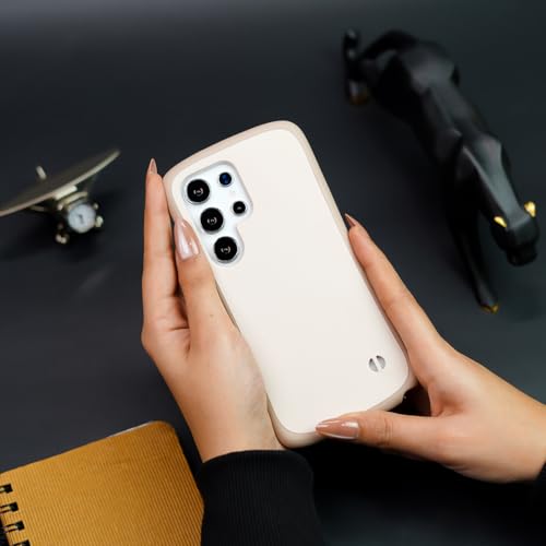 Image of MILLION CASES Back Cover Case for Samsung Galaxy S23 Ultra Shockproof Protective Ultimate Comfort Frosted Matte Case for Men & Boys(Cream)