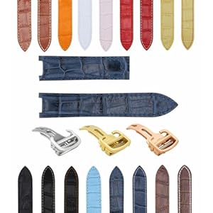 18-20-21mm Leather Watch Band Strap Compatible with Cartier Pasha 35-38-42mm Chronograph