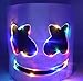 weispo DJ LED Mask,Music Festival Light Up Helmet Mask Halloween Cosplay Party Prop EVA Full Head Cover Mask