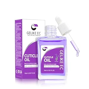 Nail Repair Oil for Moisturize Cuticle – Gelike EC Easy and Quick Absorb Salon Care Treatment – Natural Lavender Smells for Women and Men Dry Damaged Thin Nails