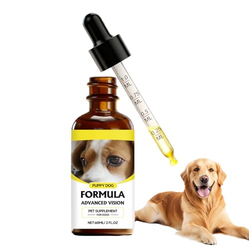 Suplemento Líquido Para La Salud Ocular De Perros - 60ml Productos De Cuidado Calmantes Para La Salud De Cachorros - Suplemento Líquido de Apoyo para la Ocular Canina,Para Razas Pequeñas Mediana