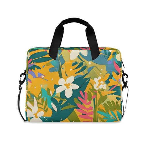 Funda para portátil con flores tropicales 13-15.6 pulg miniatura 1