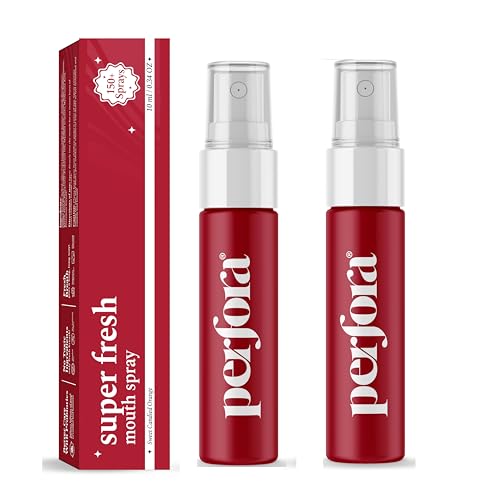 Image of Perfora Super Fresh Sweet Candied Orange Mouth Spray | Instant Fresh Breath, Alcohol-Free, Teeth Remineralization, SLS-Free | 10 ml x 2