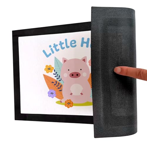 Paillasson blanc avec dessin de cochon mignon tapis d'entrée original 75x50cm