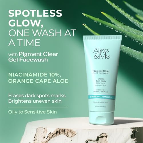 Image of Aloe&Me 4-Step Pigment Clear Kit, Dermatologist-Formulated Skincare Set for Dark Spots and Uneven Skin Tone