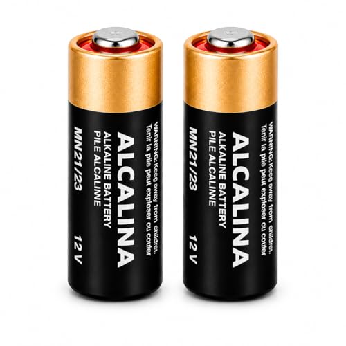 CABLEPELADO Pilas alcalinas MN21 | A23 / 23A / V23GA / LRV08 / 8LR932 | 12V | Apto para para su Uso en mandos a Distancia, timbres inalámbricos y Sistemas de Seguridad | 2 Unidades
