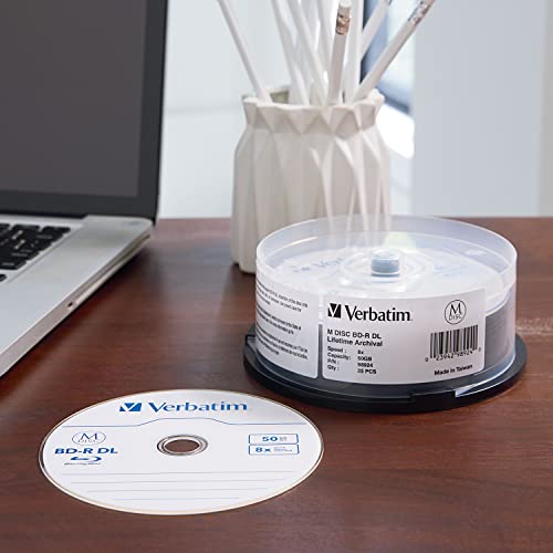 Image of Verbatim 98924 M-Disc BD-R DL 50GB 6X Surface - 25pk Spindle