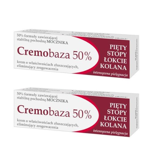 Cremobaza 50% crema de urea contra callos y roturas, sin perfume, 30 g x 2 arte, contiene un posavasos MiL4.